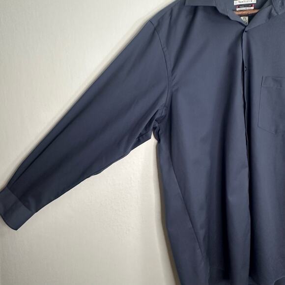 Van Heusen Dark Gray Dress Shirt, Regular Fit, 15.5 32/33 - Picture 4 of 9